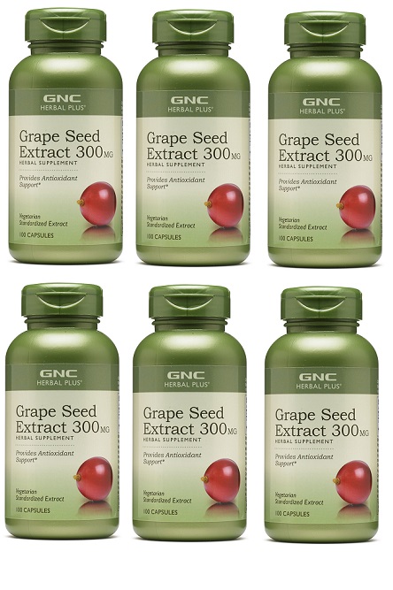 GNC Herbal Plus Grape Seed Extract葡萄仔萃取 300mg 100顆  (一組6瓶)